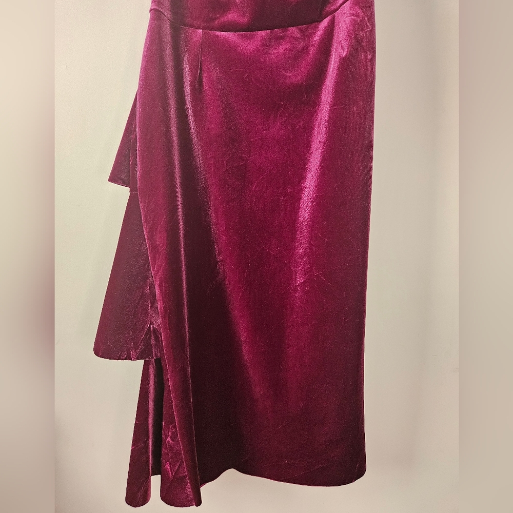 Chiara Boni Velvet Ruffle Dress - Picture 5 of 16